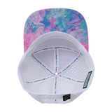 Color Vibes Hat, Flat Bill, Snapback Hat, Cotton Candy, Pink, Neon Blue, White, Mens Hat, Womens Hat, Underbill Picture