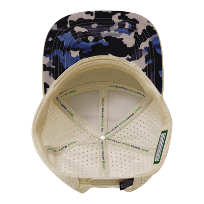 Color Vibes Hat, Flat Bill, Snapback Hat, Dusk Camo, Cream, Charcoal, Mens Hat, Womens Hat, Underbill Picture