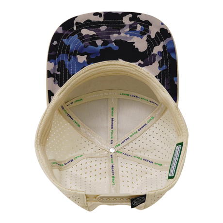 Color Vibes Hat, Flat Bill, Snapback Hat, Dusk Camo, Cream, Charcoal, Mens Hat, Womens Hat, Underbill Picture