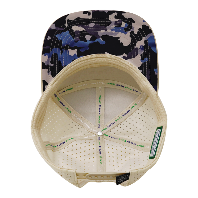 Color Vibes Hat, Flat Bill, Snapback Hat, Dusk Camo, Cream, Charcoal, Mens Hat, Womens Hat, Underbill Picture