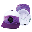 Color Vibes Hat, Flat Bill, Snapback Hat, Purple Glaze, Purple, White, Mens Hat, Womens Hat, Main Picture