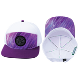 Color Vibes Hat, Flat Bill, Snapback Hat, Purple Glaze, Purple, White, Mens Hat, Womens Hat, Main Picture