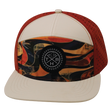 Color Vibes Hat, Flat Bill, Snapback Hat, Rustic River, Cream, Red Rock, Mens Hat, Womens Hat, Front Picture 