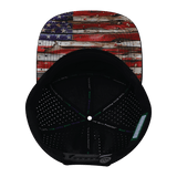 Color Vibes Hat, Flat Bill, Snapback Hat, Vintage Flag, Black, White, Mens Hat, Womens Hat, Underbill Picture