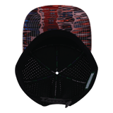 Color Vibes Hat, Flat Bill, Snapback Hat, Art Deco, Cream, Black, Mens Hat, Womens Hat, Underbill Picture