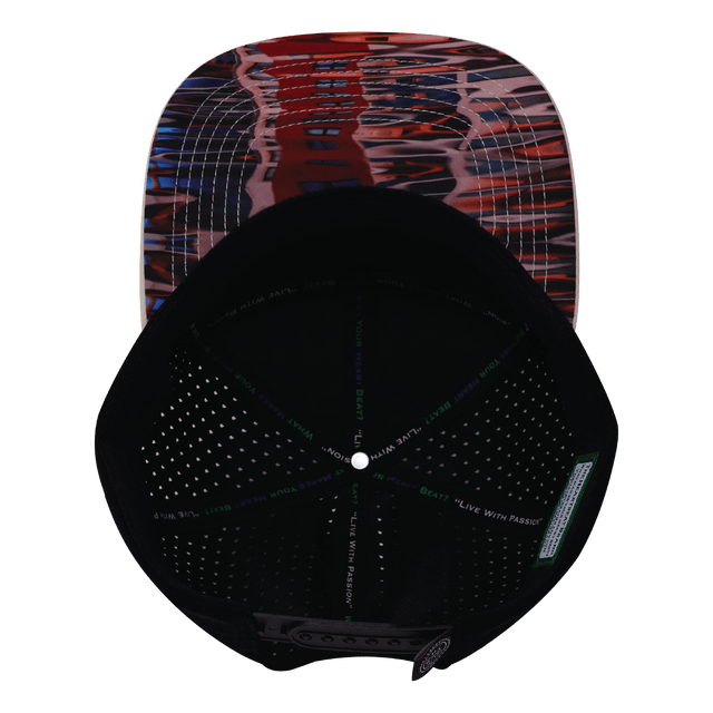 Color Vibes Hat, Flat Bill, Snapback Hat, Art Deco, Cream, Black, Mens Hat, Womens Hat, Underbill Picture