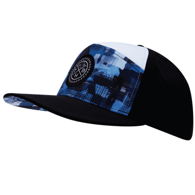 Color Vibes Hat, Flat Bill, Snapback Hat, Artist Storm, Black, White, Mens Hat, Womens Hat, Side Picture