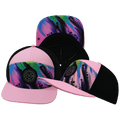 Color Vibes Hat - Flat Bill - Aurora - Pink / Black - Laser Mesh