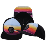 Color Vibes Hat, Flat Bill, Snapback Hat, Blue Ridge, Black, Baby Blue, Mens Hat, Womens Hat, Main Picture 
