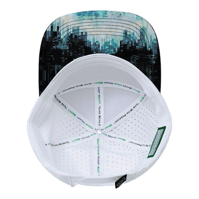 Color Vibes Hat, Flat Bill, Snapback Hat, City Drip, Black, Blue, White, Mens Hat, Womens Hat, Underbill Picture 