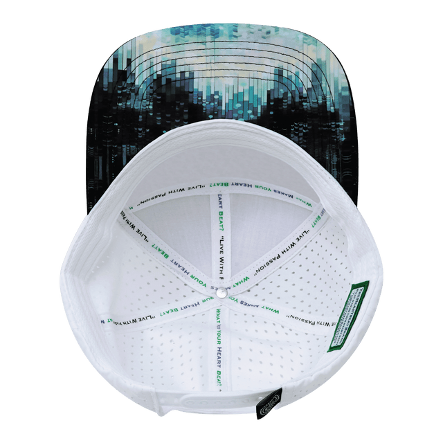 Color Vibes Hat, Flat Bill, Snapback Hat, City Drip, Black, Blue, White, Mens Hat, Womens Hat, Underbill Picture 