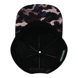 Color Vibes Hat, Flat Bill, Snapback Hat, Desert Night Camo, Black, Cream, Mens Hat, Womens Hat, Underbill Picture   