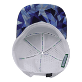 Color Vibes Hat, Flat Bill, Snapback Hat, Geo Blue, Navy, White, Mens Hat, Womens Hat, Underbill Picture 