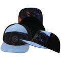 Color Vibes Hat - Flat Bill - Midnight Mirage - Baby Blue / Black - Laser Mesh