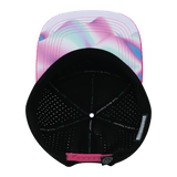 Color Vibes Hat, Flat Bill, Snapback Hat, Holograph, Neon Pink, Neon Blue, Black, Mens Hat, Womens Hat, Underbill  Picture