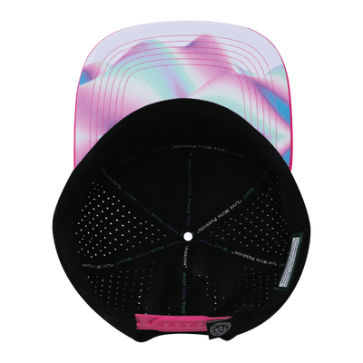 Color Vibes Hat, Flat Bill, Snapback Hat, Holograph, Neon Pink, Neon Blue, Black, Mens Hat, Womens Hat, Underbill  Picture
