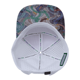  Color Vibes Hat, Flat Bill, Snapback Hat, Mosaic Curves, Light Pink, White, Mens Hat, Womens Hat, Underbill Picture