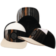 Color Vibes Hat, Flat Bill, Snapback Hat, Mystic Tree, Cream, White, Black, Mens Hat, Womens Hat, Main Picture