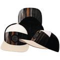 Color Vibes Hat - Flat Bill - Mystic Tree - Cream / White / Black - Laser Mesh