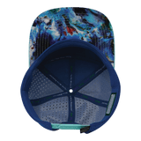 Color Vibes Hat, Flat Bill, Snapback Hat, Nebula, Mint, Blue, Mens Hat, Womens Hat, Underbill Picture 