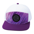 Color Vibes Hat, Flat Bill, Snapback Hat, Purple Glaze, Purple, White, Mens Hat, Womens Hat, Front Picture