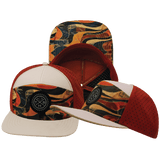 Color Vibes Hat, Flat Bill, Snapback Hat, Rustic River, Cream, Red Rock, Mens Hat, Womens Hat, Main Picture 