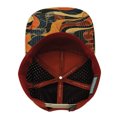Color Vibes Hat, Flat Bill, Snapback Hat, Rustic River, Cream, Red Rock, Mens Hat, Womens Hat, Underbill Picture   