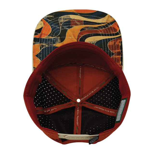 Color Vibes Hat, Flat Bill, Snapback Hat, Rustic River, Cream, Red Rock, Mens Hat, Womens Hat, Underbill Picture   