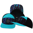 Color Vibes Hat, Flat Bill, Snapback Hat, Space Dust, Neon Green Blue, Black, Mens Hat, Womens Hat, Main Picture 