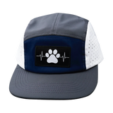 Dog Hat hat, 5 Panel Hat, Snapback, Charcoal, Navy, White, Mens Hat, Womens Hat, Front Picture