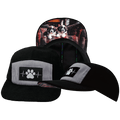 Dog Hat - 5 Panel - Corduroy - Black / Gray - Fabric Back