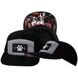 Dog Hat, 5 Panel Hat, Snapback, Corduroy, Black, Gray, Mens Hat, Womens Hat, Main Picture