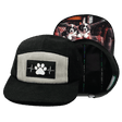 Dog Hat, 5 Panel Hat, Snapback, Corduroy, Black, Gray, Mens Hat, Womens Hat, Main Picture