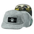 Dog Hat, 5 Panel Hat, Snapback, Light Gray Hemp, Mens Hat, Womens Hat, Main Picture