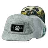 Dog Hat, 5 Panel Hat, Snapback, Light Gray Hemp, Mens Hat, Womens Hat, Main Picture