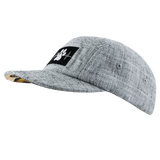 Dog Hat, 5 Panel Hat, Snapback, Light Gray Hemp, Mens Hat, Womens Hat, Side Picture
