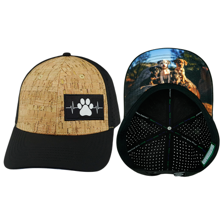 Dog Hat, Baseball Hat, Snapback Hat, Cork, Black, Mens Hat, Womens Hat, Main Picture