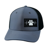 Dog Hat, Baseball Hat, Snapback Hat, Charcoal, Black, Mens Hat, Womens Hat, Front Picture