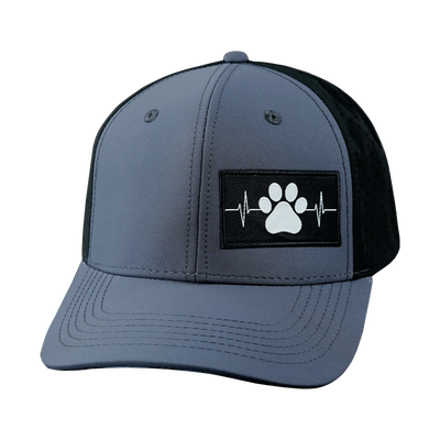 Dog Hat, Baseball Hat, Snapback Hat, Charcoal, Black, Mens Hat, Womens Hat, Front Picture