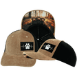 Dog Hat, Baseball Hat, Snapback Hat, Corduroy, Tan, Black, Mens Hat, Womens Hat, Main Picture