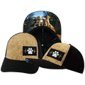 Dog Hat - Baseball Hat Fit - Cork - Black - Laser Mesh