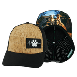 Dog Hat, Baseball Hat, Snapback Hat, Cork, Black, Mens Hat, Womens Hat, Main Picture