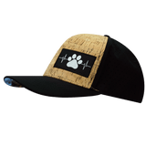 Dog Hat, Baseball Hat, Snapback Hat, Cork, Black, Mens Hat, Womens Hat, Side Picture