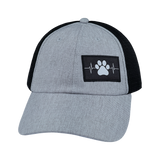 Dog Hat, Dad Hat, Snapback, Heather Gray, Black, Mens Hat, Womens Hat, Front Picture