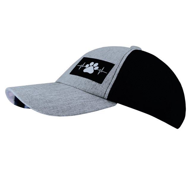 Dog Hat, Dad Hat, Snapback, Heather Gray, Black, Mens Hat, Womens Hat, Side Picture