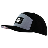 Dog Hat, Flat Bill, Snapback Hat, Corduroy, Black, Gray Blue, Mens Hat, Womens Hat, Side Picture