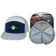 Dog Hat, Flat Bill, Snapback Hat, Gray, Navy, White, Mens Hat, Womens Hat, Main Picture