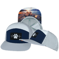 Dog Hat - Flat Bill - Gray / Navy / White - Laser Mesh