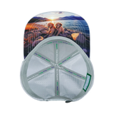 Dog Hat, Flat Bill, Snapback Hat, Gray, Navy, White, Mens Hat, Womens Hat, Underbill Picture