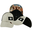 Dog Hat, Low Profile, Ponytail, Snapback Hat, Tan, Black, Mens Hat, Womens Hat, Main Picture